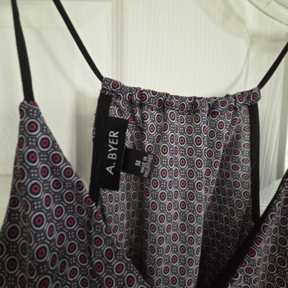 A. Byer Purple Medium Printed Floral-Hem Cami - Picture 3 of 7